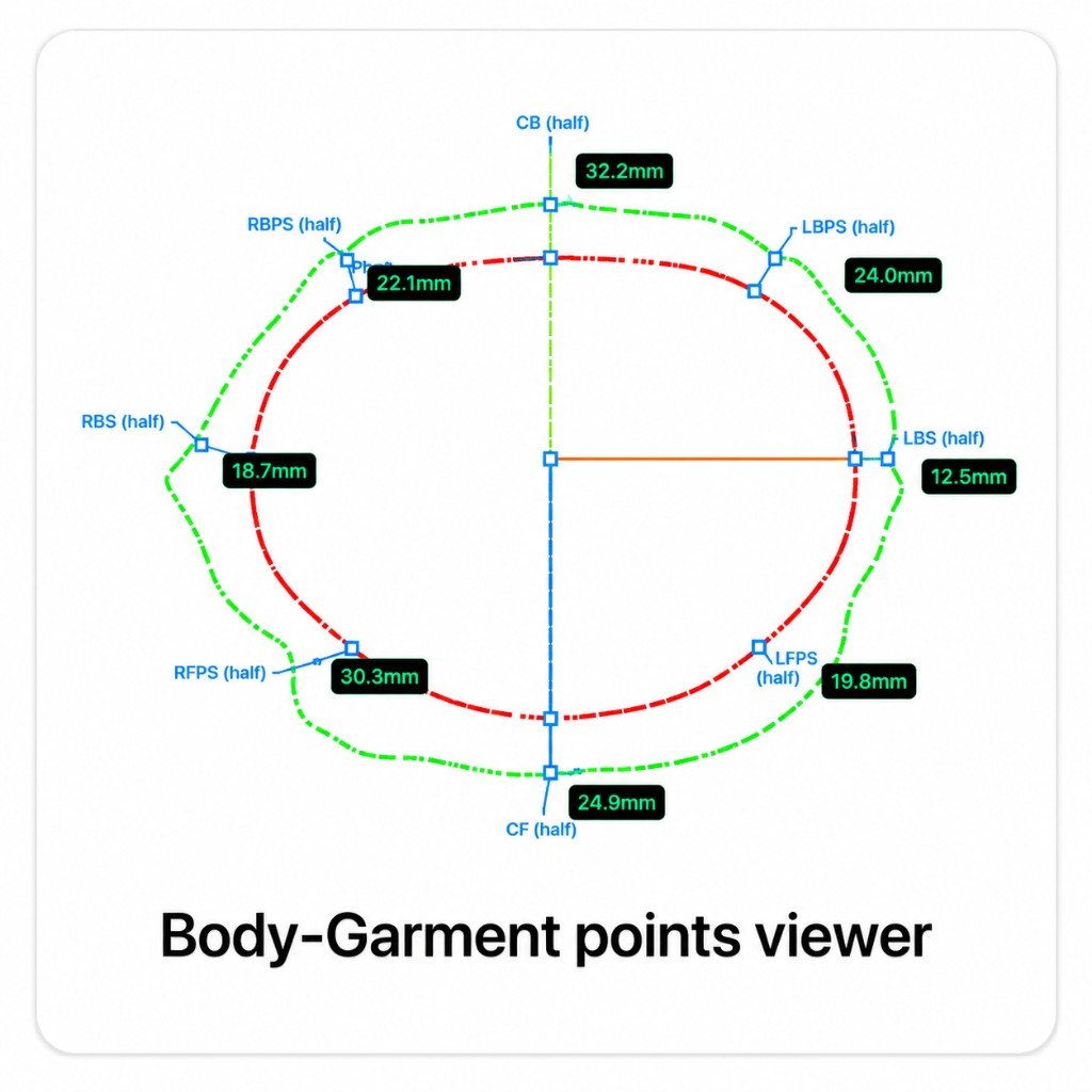Body-Garment points viewer